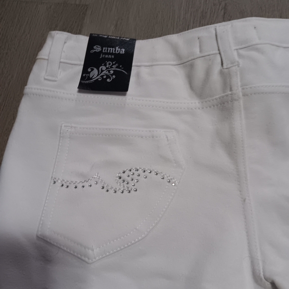 SMITH White Jean Shorts Clean Design - Picture 4 of 7